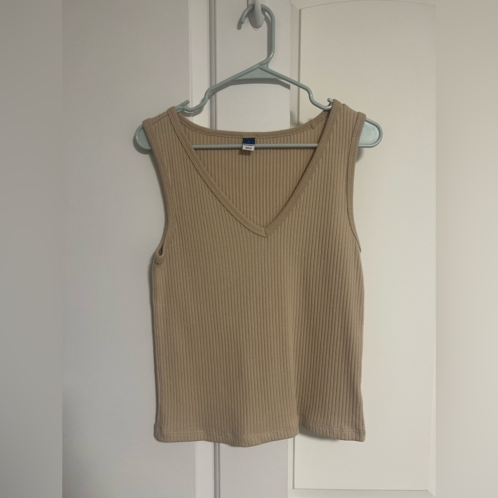 Rib-Knit V-Neck Tank Top